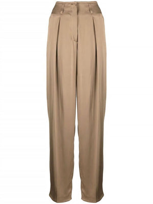 BRUNELLO CUCINELLI High-Waisted Silk Trousers for Women