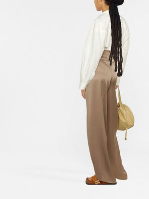 BRUNELLO CUCINELLI High-Waisted Silk Trousers for Women