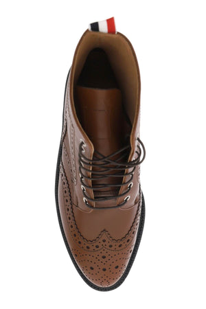男士布洛格紋馬丁靴（棕色）