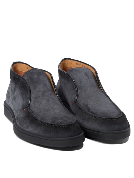SANTONI Sleek Suede Ankle Boots - FW24 Essential