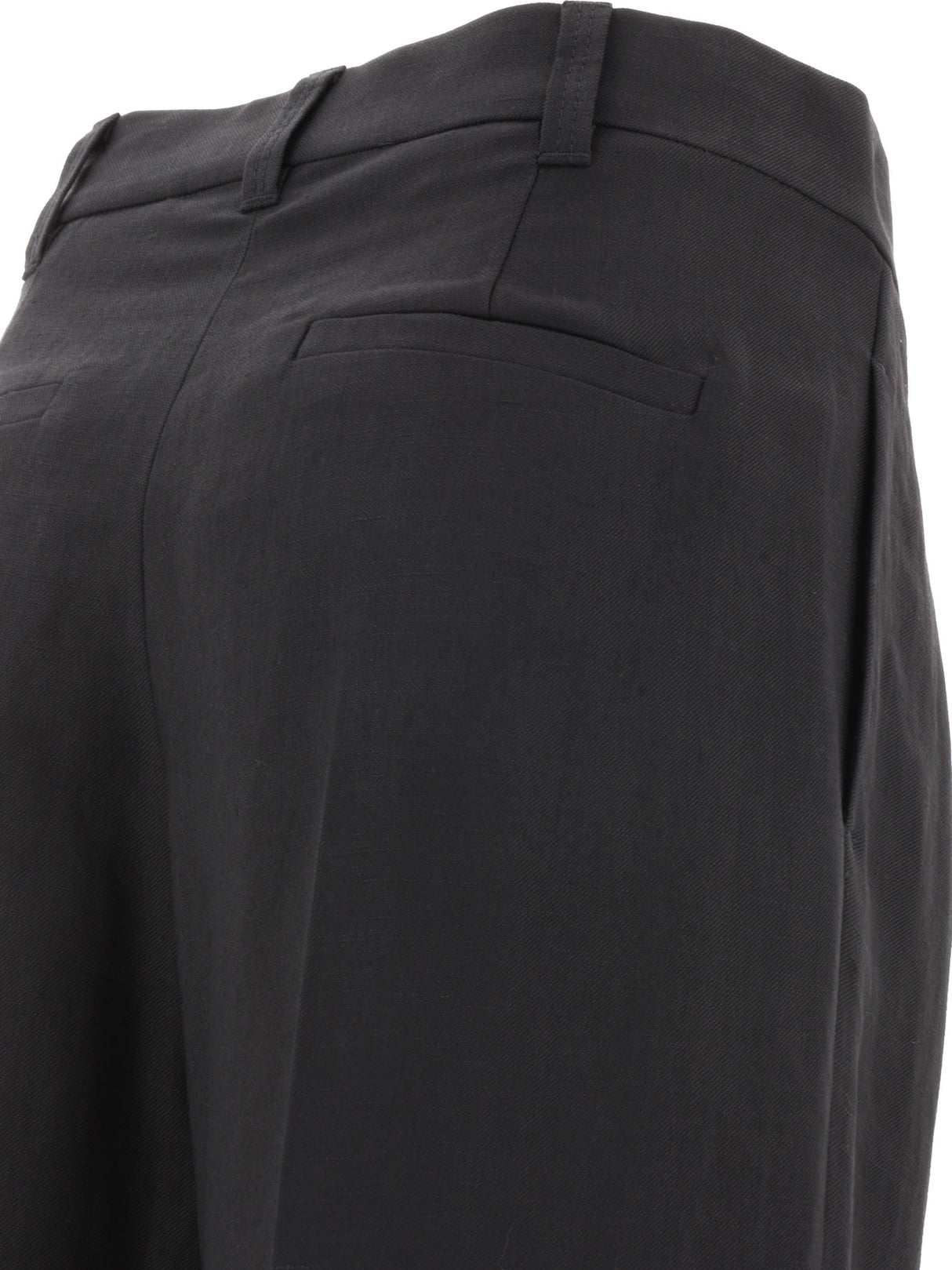 女裝黑色寬鬆修身長褲（SS24）