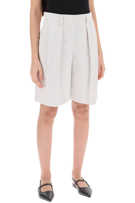 BRUNELLO CUCINELLI Cotton-Linen Shorts for Women - Comfortable and Stylish