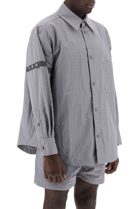 THOM BROWNE Gray Nylon Overshirt for Men