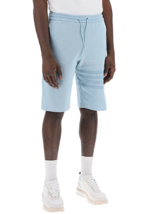 男士蓝色纯棉运动短裤 - SS24系列