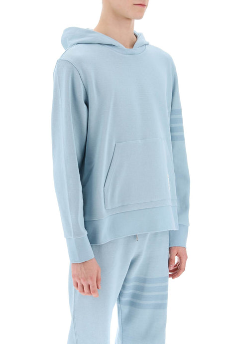 Áo Hoodie nam 100% cotton màu xanh nhạt với họa tiết 4-bar đồng tông