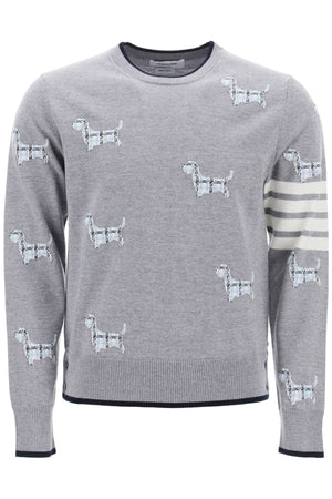 Men's Wool Sweater with Hector Pattern in Grey