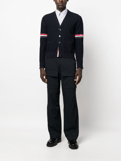 THOM BROWNE Blue Long Tops for Men - 24SS Collection