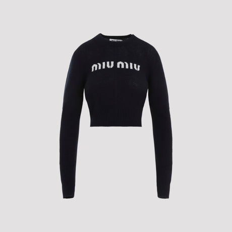 MIU MIU Luxury Cashmere-Blend Crewneck Sweater
