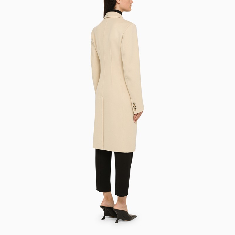 MAX MARA SPORTMAX Double-Breasted Ivory Wool Jacket for Women - FW23 Collection