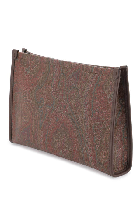 ETRO Paisley Embroidered Pouch Handbag for Men