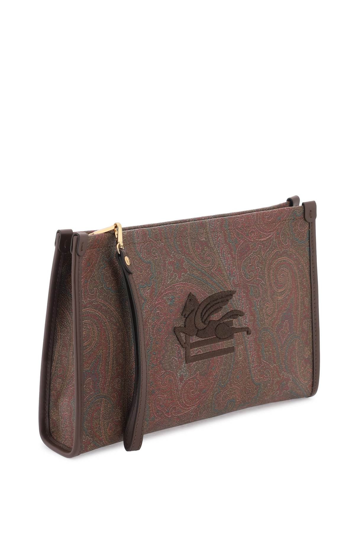 ETRO Paisley Embroidered Pouch Handbag for Men
