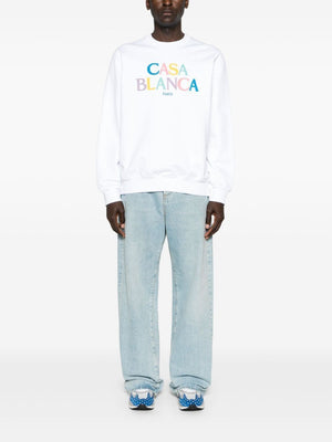 CASABLANCA STACKED LOGO CHENILLE EMBROIDERED SWEATS