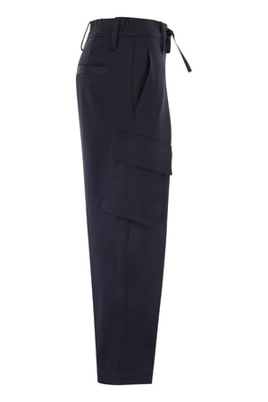 BRUNELLO CUCINELLI Women's Blue Sartorial Cargo Trousers for FW23
