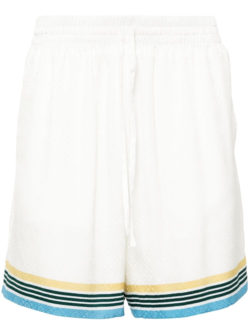 CASABLANCA Casual Comfort: Men's Silk Shorts with Drawstrings in Casaway