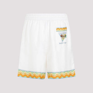 CASABLANCA Multicolor Unisex Silk Shorts with Drawstrings for Men SS24