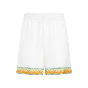 CASABLANCA Multicolor Unisex Silk Shorts with Drawstrings for SS24
