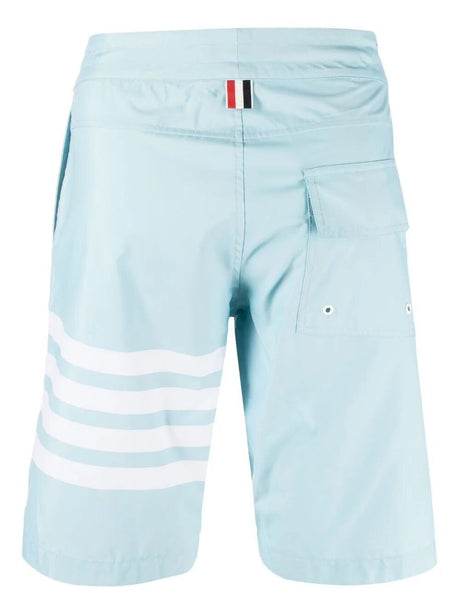 THOM BROWNE Blue 4 Bar Swim Shorts for Men - SS24 Collection