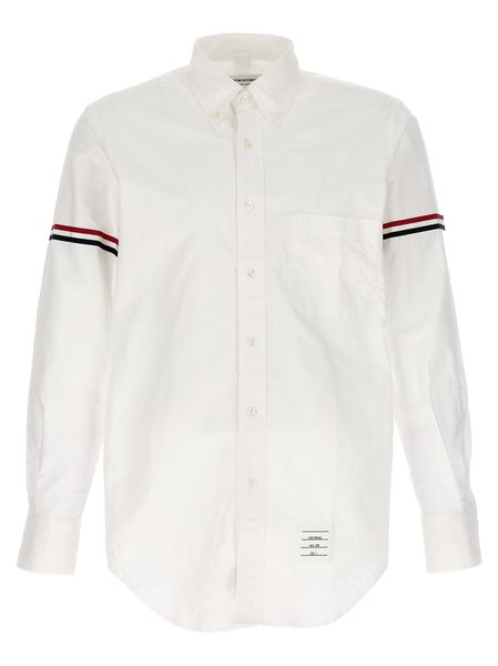 THOM BROWNE Men's Cotton Oxford Shirt in White for SS24