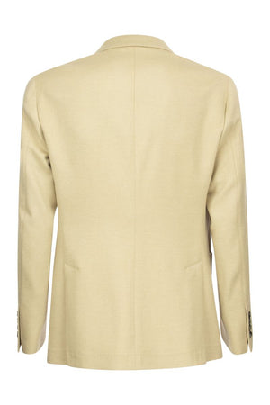Men's Sand Camel Jacket with Patch Pockets for FW22