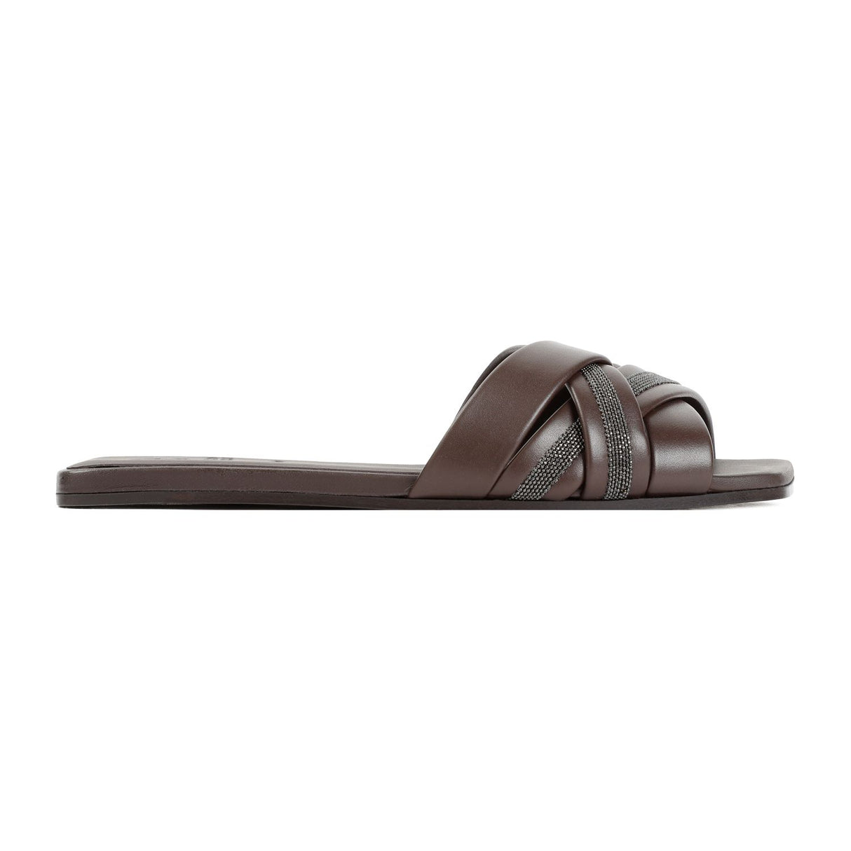Women's Brown Leather Sandals - SS24 Collection
