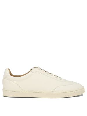 BRUNELLO CUCINELLI White Leather Sneakers for Men - SS24 Collection
