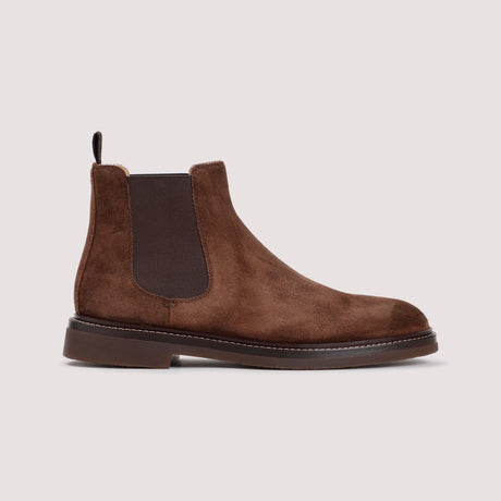 BRUNELLO CUCINELLI Luxurious Suede Leather Ankle Boots for Men