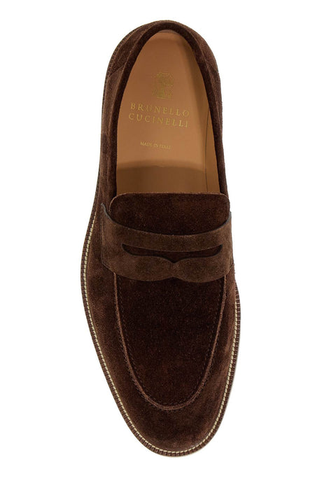 BRUNELLO CUCINELLI Luxury Suede Leather Loafers