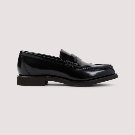 BRUNELLO CUCINELLI Elegant Black Leather Loafers for Women