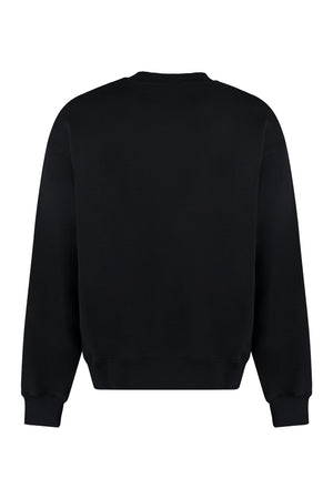 OFF-WHITE Black Cotton Crew-neck Sweatshirt for Men - FW23 Collection