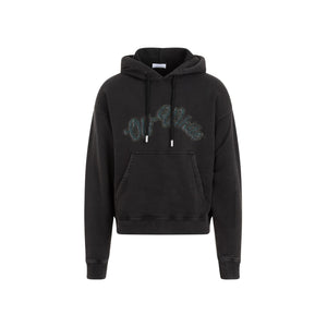 OFF-WHITE Black Cotton Bacchus Skate Hoodie for Men - SS24 Collection