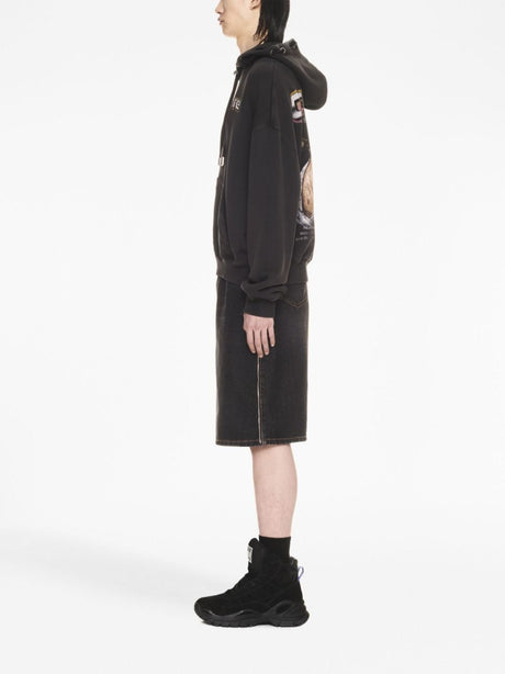 黑色字母印花柔软运动衫-男士款式 欧风OFF-WHITE灵感设计