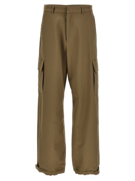 OFF-WHITE Beige Technical Fabric Cargo Pants for Men