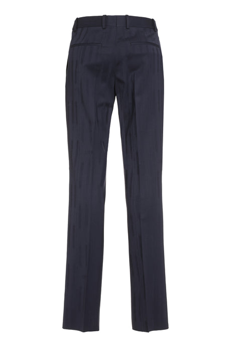 OFF-WHITE Slim Fit Tailored Trousers - Blue