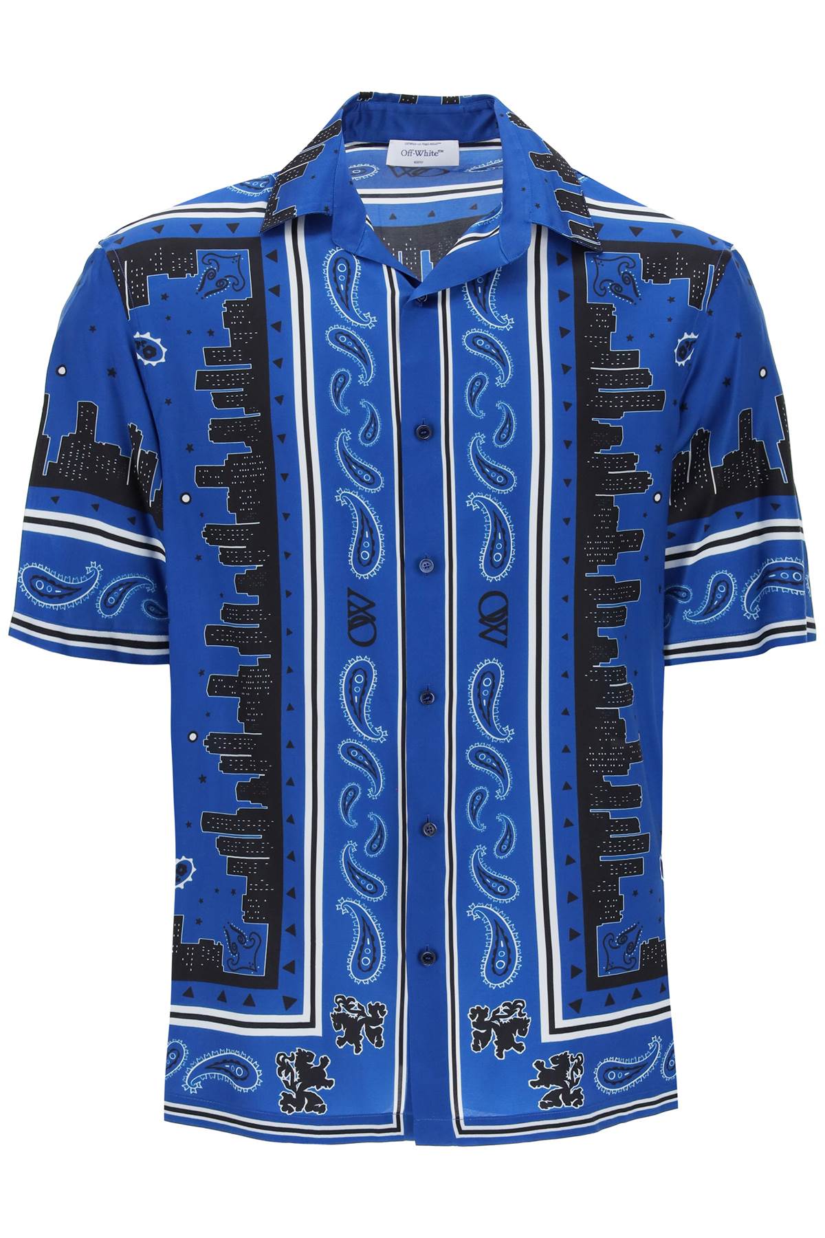Blue Shirt with Bandana Motif for Men from OFF-WHITE