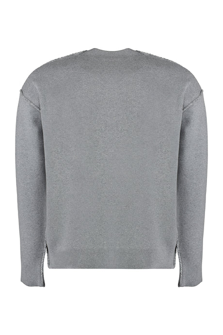 OFF-WHITE Men's Grey Slim Fit Knit Pullover for SS23
