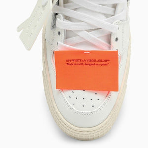 Classic White Leather High-Top Trainer by Off-White