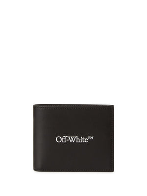 Bookish Bi-Fold Wallet in Black Leather for Men