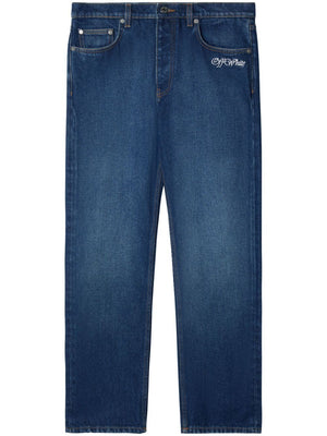 OFF-WHITE LOGO PATCH STRAIGHT LEG Jeans