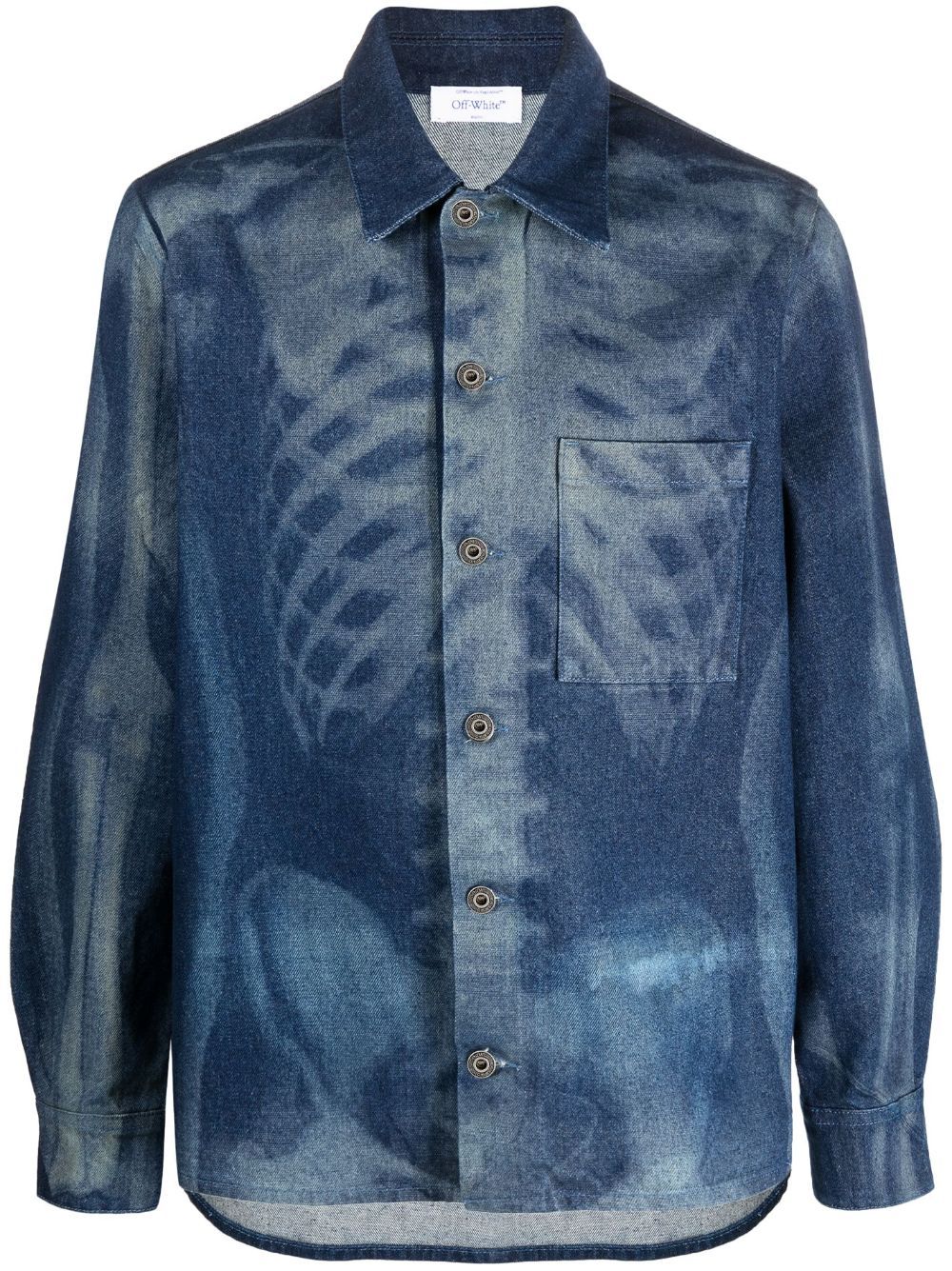 Men's SS23 Blue Denim Shirt by Off-White