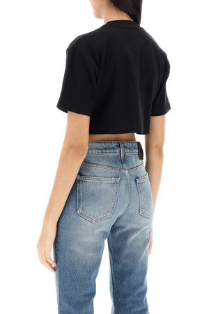 OFF-WHITE Black Cropped T-Shirt for Women - SS24 Collection