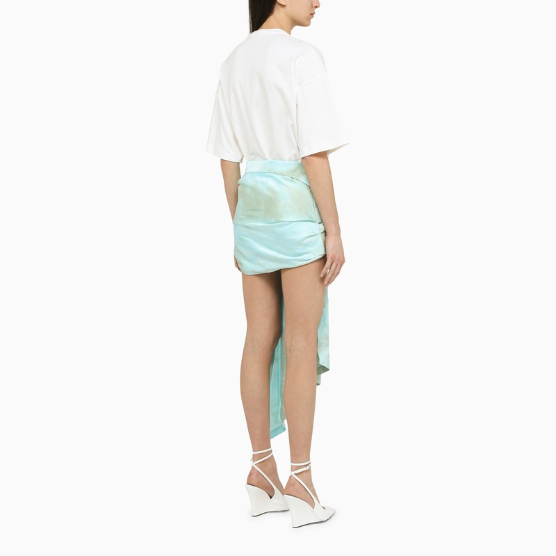 OFF-WHITE Asymmetrical Light Blue Dress in White and Multicolor by SS23 Collection