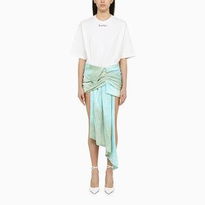 OFF-WHITE Asymmetrical Light Blue Dress in White and Multicolor by SS23 Collection