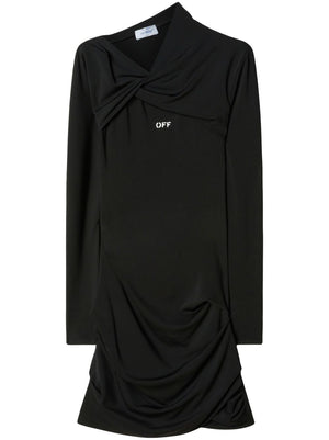 抽象迷你连衣裙 - 黑白设计，为女性而设计