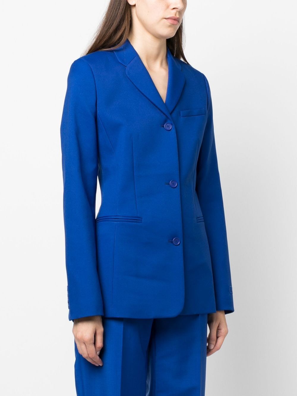 OFF-WHITE Slim Fit Blue Tech Drill Tailoring Jacket for Women - FW23 Collection