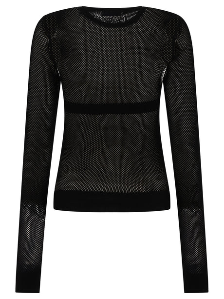 OFF-WHITE Sleek Black Net Arrow Top for Women - SS24