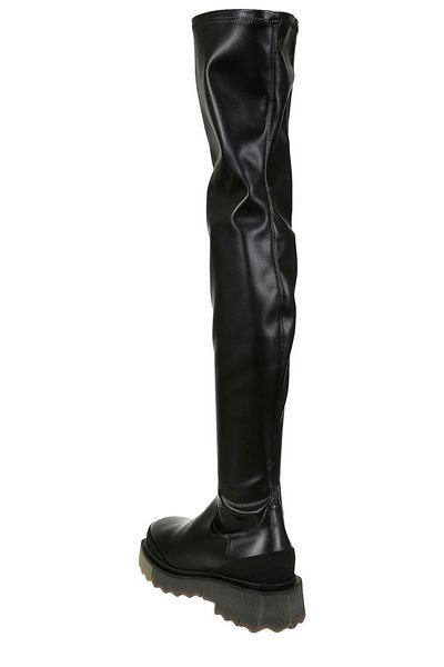 女性黑色高筒靴 - FW22系列