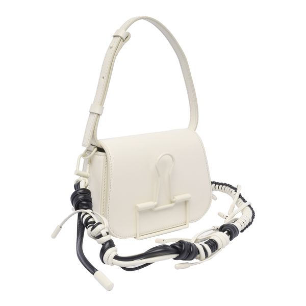 OFF-WHITE Beige Raffia Foldover Skeleton Handbag for Women - Fall/Winter 2023