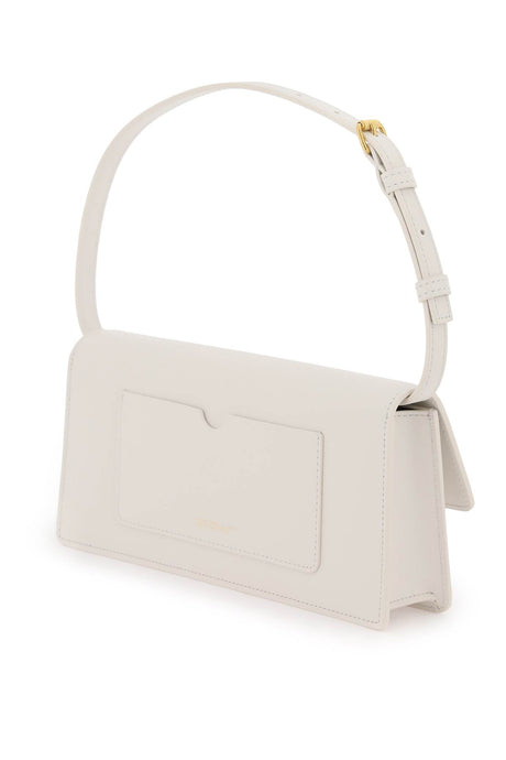 OFF-WHITE White Leather Handbag - Flap Closure, Adjustable Strap, External & Internal Pockets, Logo & Gold-Tone Hardware - SS24 Collection