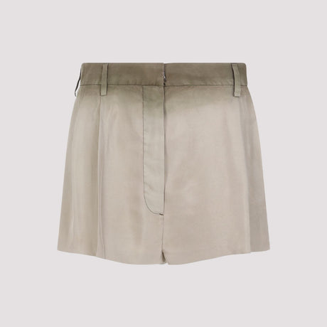 PRADA Luxurious Silk Shorts in Nude & Neutrals for Women - SS24 Collection