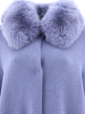 女性用FW23羊毛カシミヤジャケット（ライトブルー）